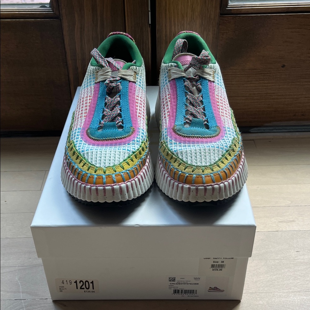 Chloe Multicolor Nama Sneakers Sz 38